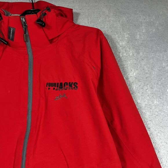 ZHIK Jacket Mens Size Large Red AroShell Relaxed Regular Fit Waterproof Jacket - Picture 3 of 16